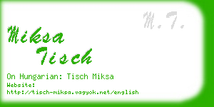 miksa tisch business card